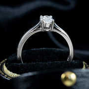 Diamond Solitaire Ring 0.75ct Oval Diamond 