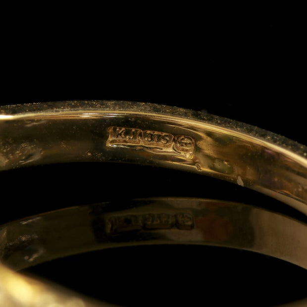 Edwardian Suffragette Style 9Ct Gold Amethyst Peridot Diamond Ring