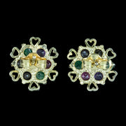 Victorian Style Acrostic Gemstone Dearest Stud Earrings