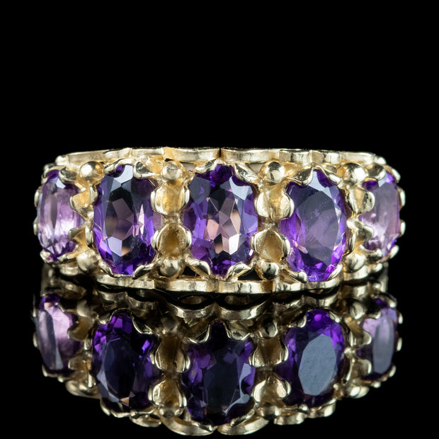 Victorian Style Amethyst Ring 2.5ct Amethyst