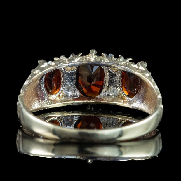 Victorian Style Garnet Cz Ring 