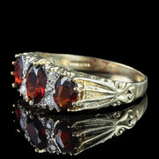 Victorian Style Garnet Cz Ring 