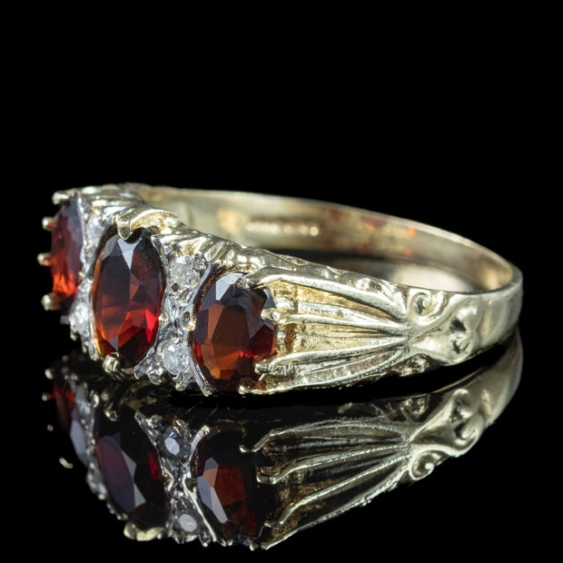 Victorian Style Garnet Cz Ring 