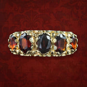 Victorian Style Garnet Ring 2ct Total