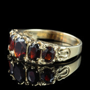 Victorian Style Garnet Five Stone Ring 2.3ct Total