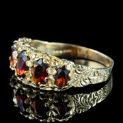 Victorian Style Garnet Ring 2ct Total