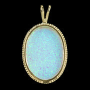 Victorian Style Large Opal Pendant 9ct Gold 20ct Opal