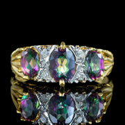 Victorian Style Mystic Topaz CZ Ring 