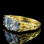 Victorian Style Mystic Topaz CZ Ring 
