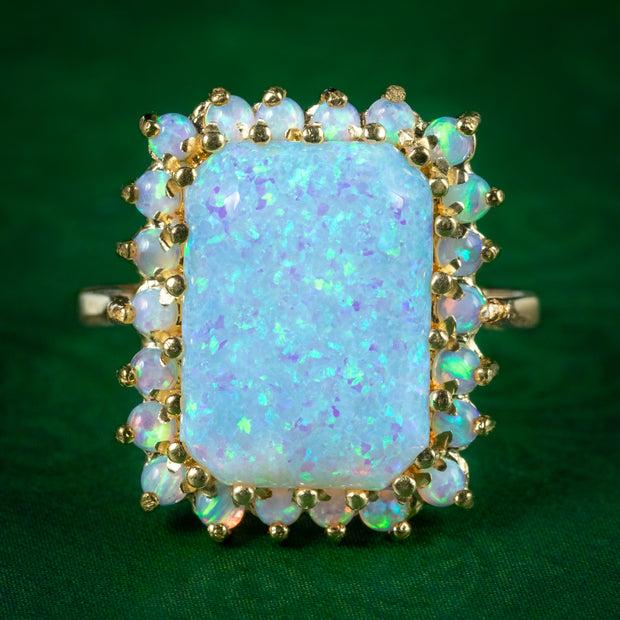 Victorian Style Opal Cluster Ring