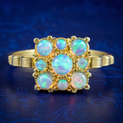 Victorian Style Opal Cluster Ring 