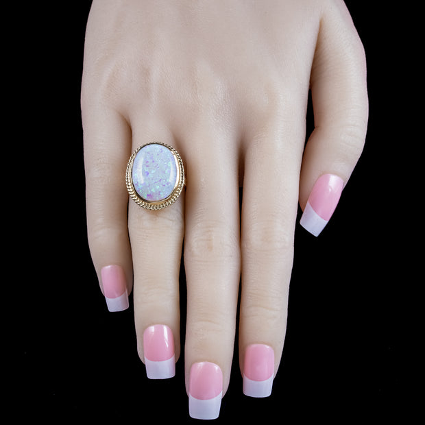 Victorian Style Opal Cocktail Ring 15ct Opal