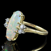 Victorian Style Opal Diamond Ring 3ct Natural Opal Dated 1988