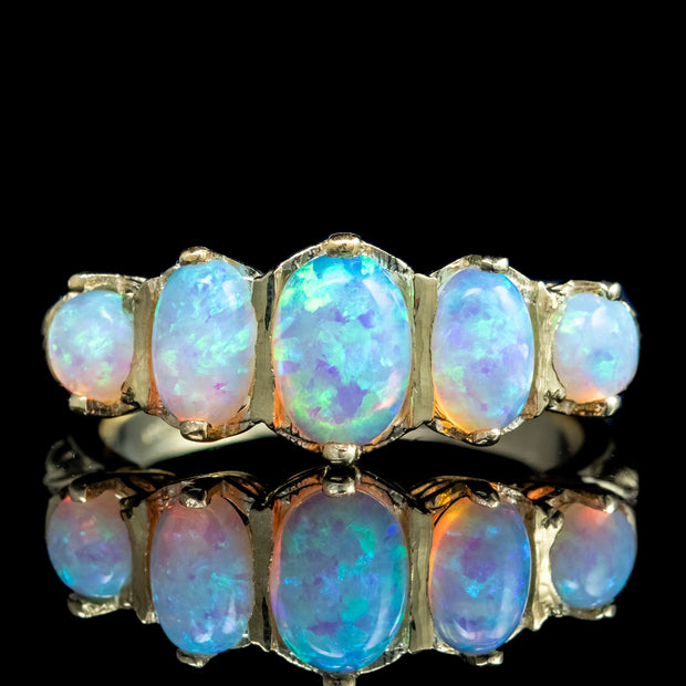 Victorian Style Opal Five Stone Ring