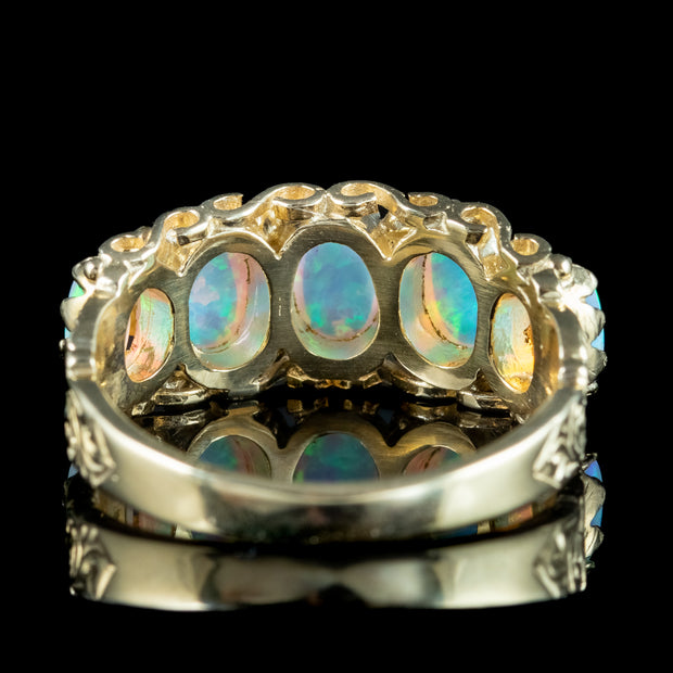 Victorian Style Opal Five Stone Ring 