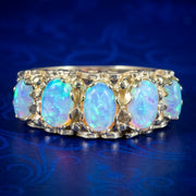 Victorian Style Opal Five Stone Ring 