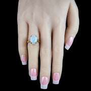 Victorian Style Opal Solitaire Ring 6ct Opal