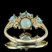 Victorian Style Opal Trilogy Ring 1.5ct Total