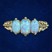 Victorian Style Opal Trilogy Ring 1.2ct Total