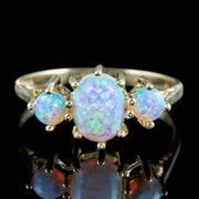 Victorian Style Opal Trilogy Ring 1.5ct Total