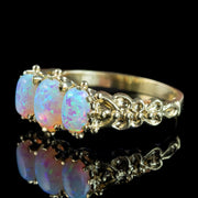 Victorian Style Opal Trilogy Ring 1.2ct Total