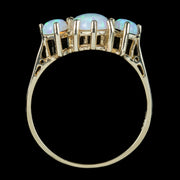 Victorian Style Opal Trilogy Ring 1.5ct Total