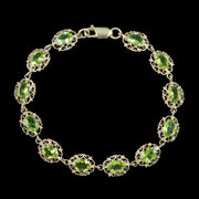 Victorian Style Peridot Bracelet 9ct Gold