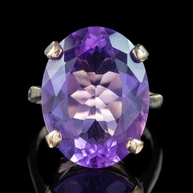 Vintage Amethyst Cocktail Ring 14ct Amethyst