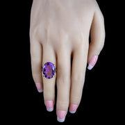 Vintage Amethyst Cocktail Ring 14ct Amethyst