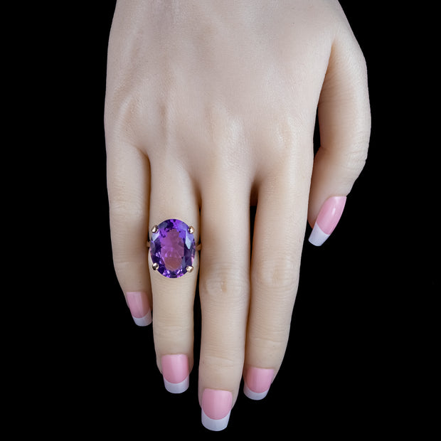 Vintage Amethyst Cocktail Ring 14ct Amethyst