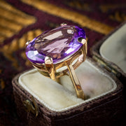 Vintage Amethyst Cocktail Ring 14ct Amethyst
