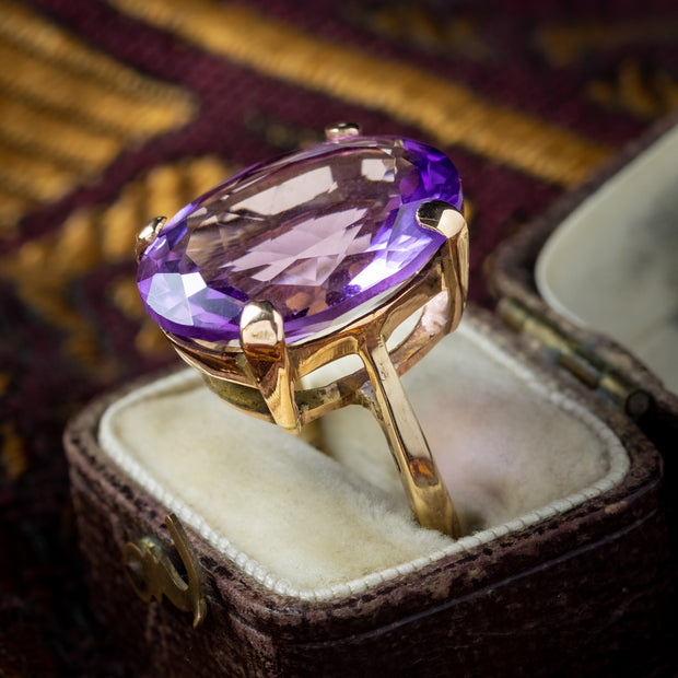 Vintage Amethyst Cocktail Ring 14ct Amethyst