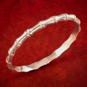 Vintage Bamboo Slave Bangle 9ct Rose Gold Smith And Pepper
