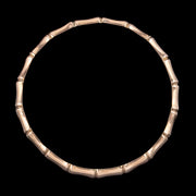 Vintage Bamboo Slave Bangle 9ct Rose Gold Smith And Pepper