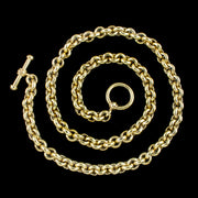 Vintage Belcher Chain Necklace Sterling Silver 18ct Gold Gilt