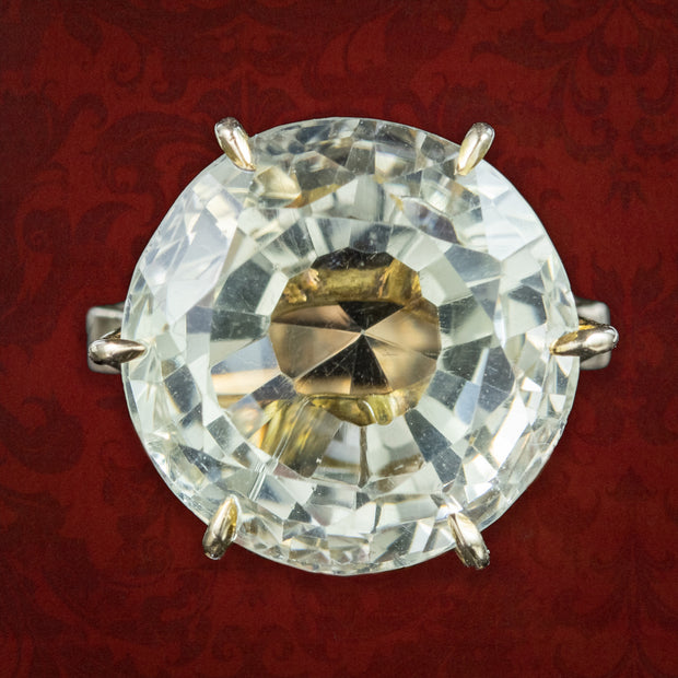 Vintage Citrine Cocktail Ring 16ct Citrine