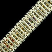 Vintage Cubic Zirconia Bracelet Silver 18ct Gold Ultima Edizione