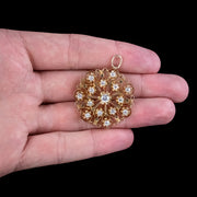 Vintage Diamond Brooch 14ct Gold 1.42ct Diamond With Box