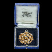 Vintage Diamond Brooch 14ct Gold 1.42ct Diamond With Box