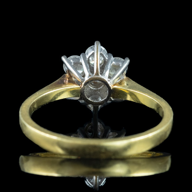 Vintage Diamond Cluster Ring 0.70ct Total