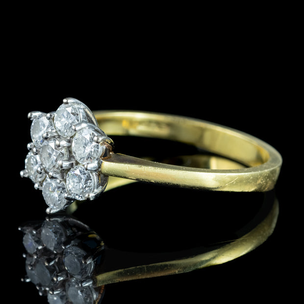 Vintage Diamond Cluster Ring 0.70ct Total