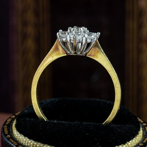 Vintage Diamond Cluster Ring 0.70ct Total