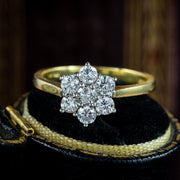 Vintage Diamond Cluster Ring 0.70ct Total
