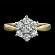 Vintage Diamond Cluster Ring 0.75ct Total Dated 2000