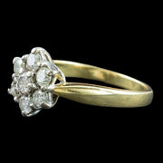 Vintage Diamond Cluster Ring 0.75ct Total Dated 2000