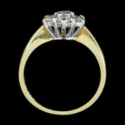 Vintage Diamond Cluster Ring 0.75ct Total Dated 2000