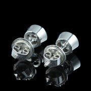 Vintage Diamond Solitaire Stud Earrings 18ct Gold 1.5ct Total