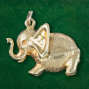 Vintage Elephant Charm Pendant 9ct Gold Dated 1966