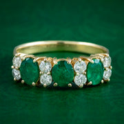 Vintage Emerald Diamond Ring 1.8ct Emerald 