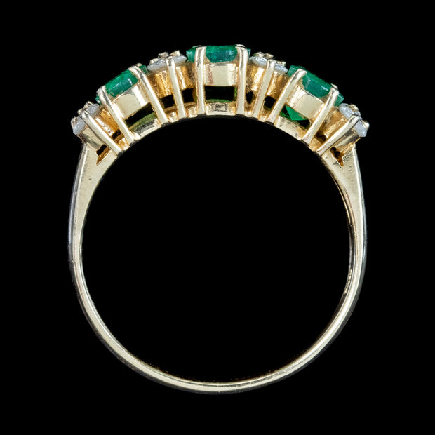 Vintage Emerald Diamond Ring 1.8ct Emerald 